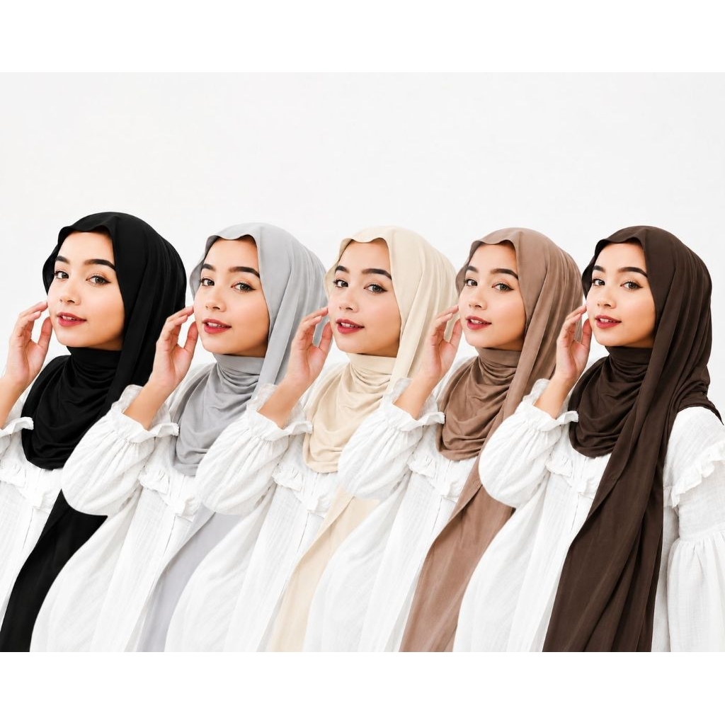 (DAPAT 4) Pashmina Jersey Premium