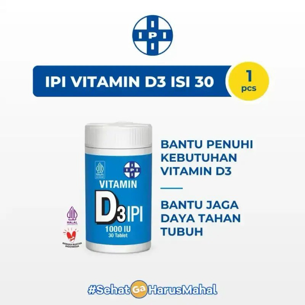 VIT D3 IPI s’30 tablet - ORIGINAL BPOM