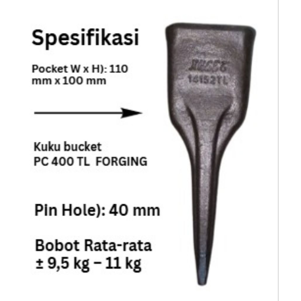 Kuku Bucket PC400TL Forging