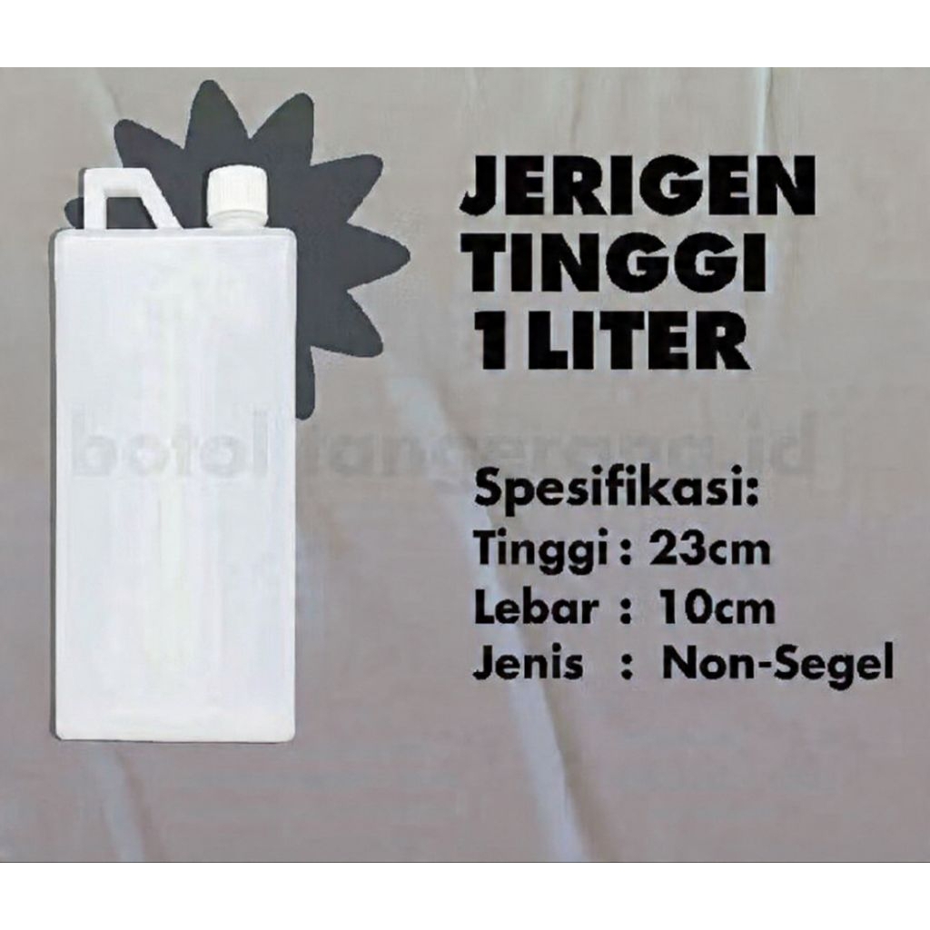 Jerigen tinggi 1 liter kapur