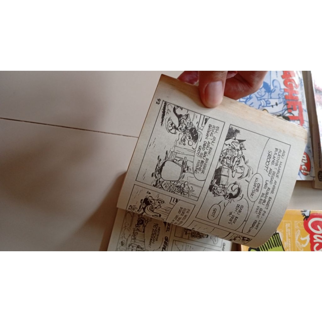 komik gaston, spirou, spagetti
