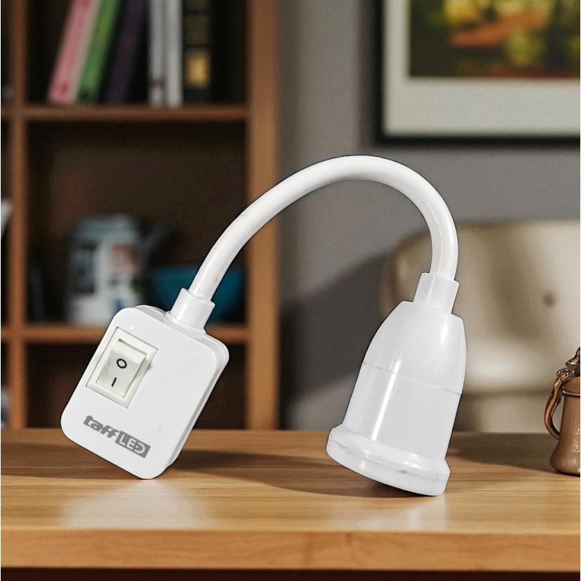 TaffLED Fitting Lampu Bohlam LED EU Plug 220V 25A E27 with Switch