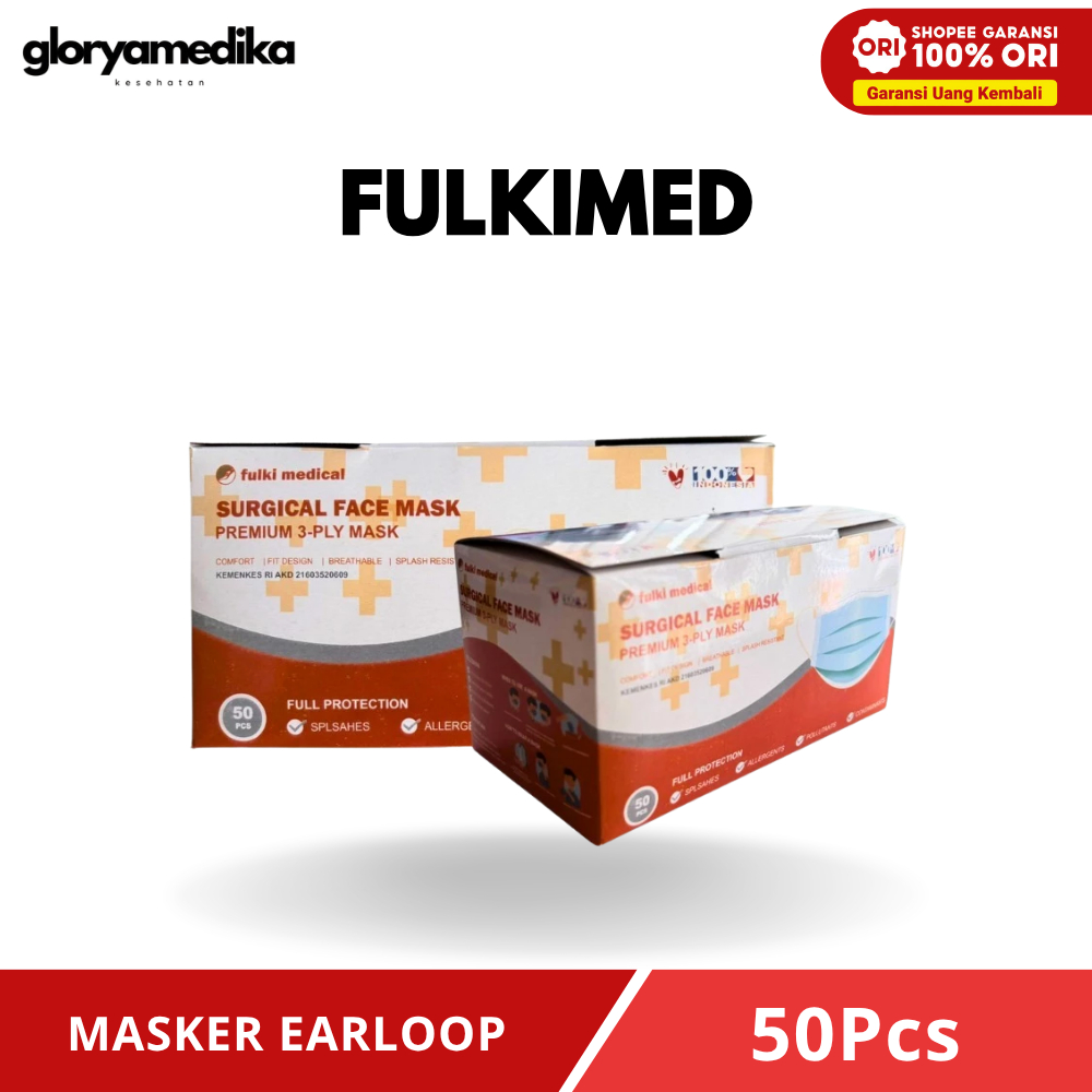 Masker Earloop 3ply FULKIMED