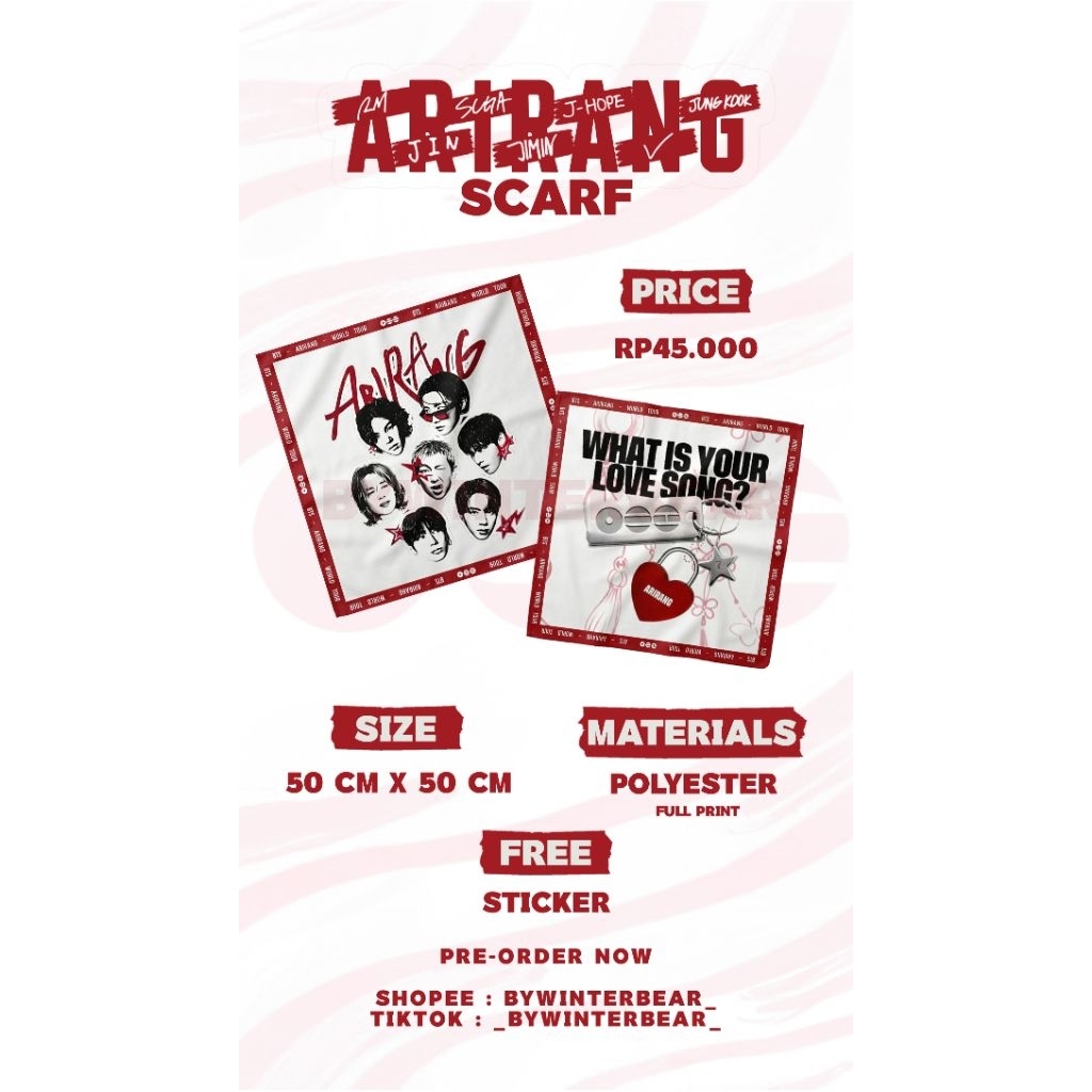 BTS ARIRANG SCARF