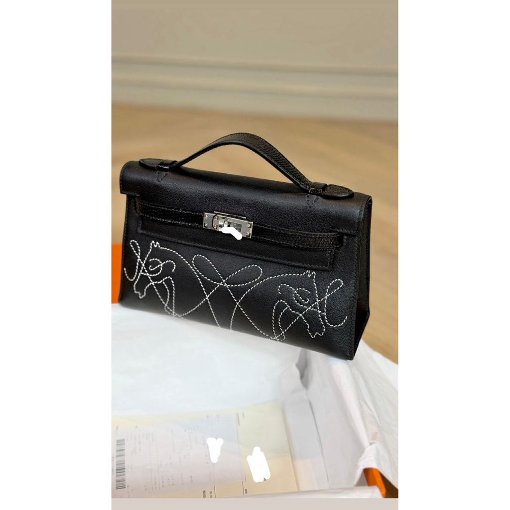 Cotty - Tas pochette black touch PHW full HM