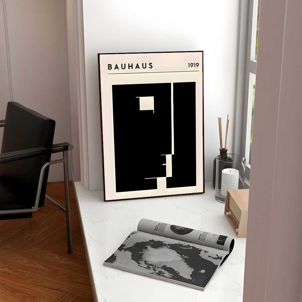 POSTER FRAME BAUHAUS 1919 LOGO - FRAMEBLOCK
