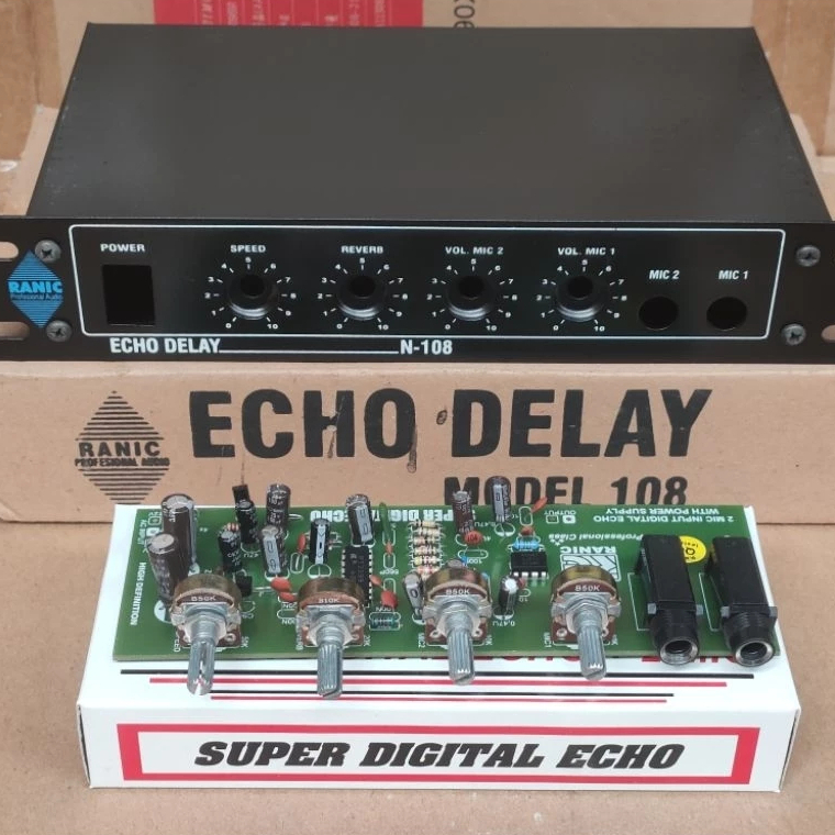 Kit Dan Box Super Digital Echo Delay Toel Plus Regulator