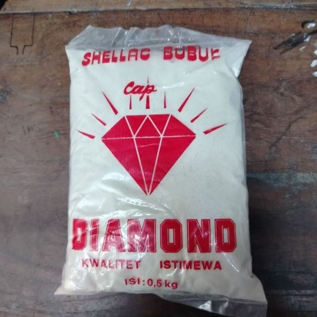 SHELLAC BUBUK CAP DIAMOND KEMASAN ½KG