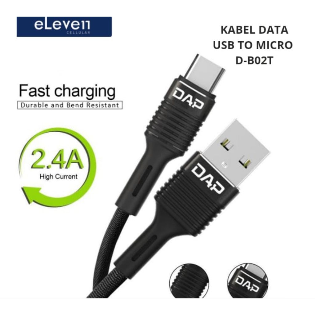 KABEL DATA USB TO MICRO (D-B02M), TYPE-C (D-B02T) DAN LIGHTNING (D-B02L)