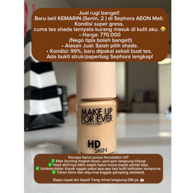 HD Skin Foundation Make Up For Ever