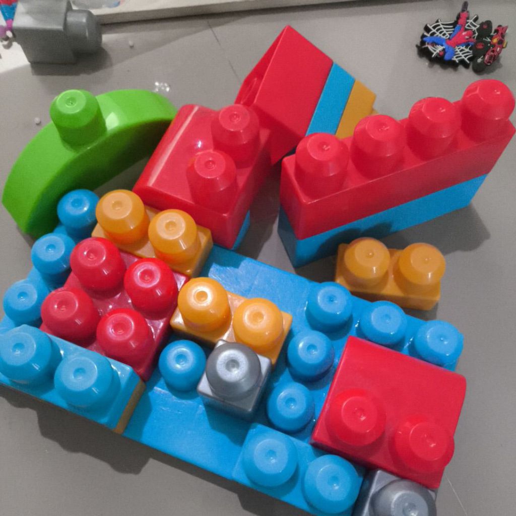 mainan anak block besar second 15 pcs