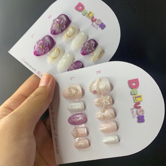Press on nails motif 2 custom size