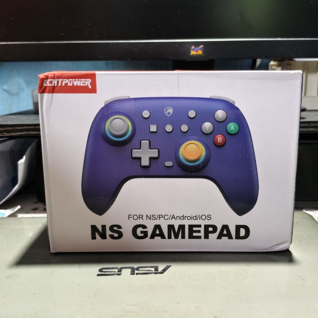Controller ECHTPOWER Wireless Hall Effect, Untuk Nintendo Switch, Android Dan Pc