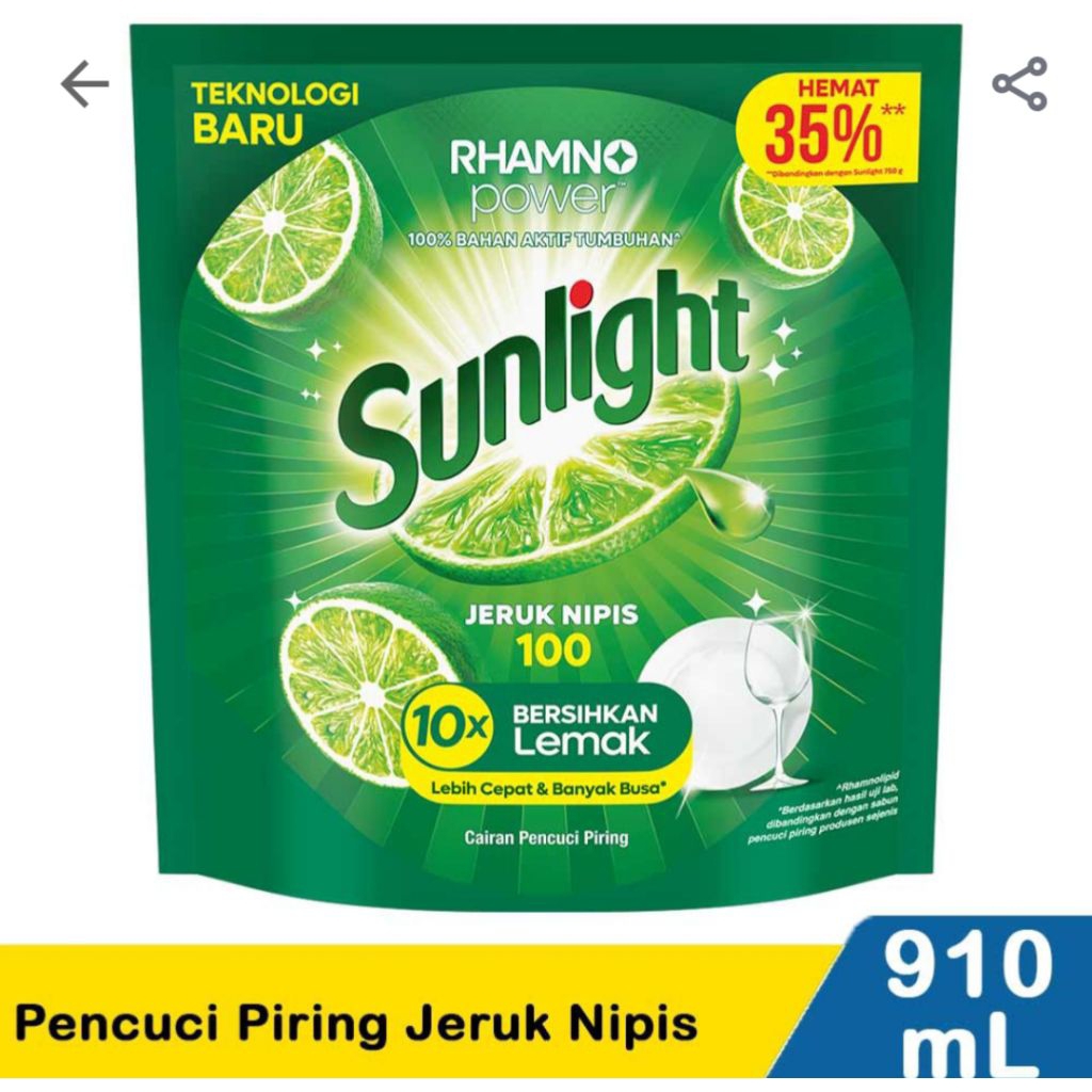 sunlight 910ml 1dus isi 6pouch