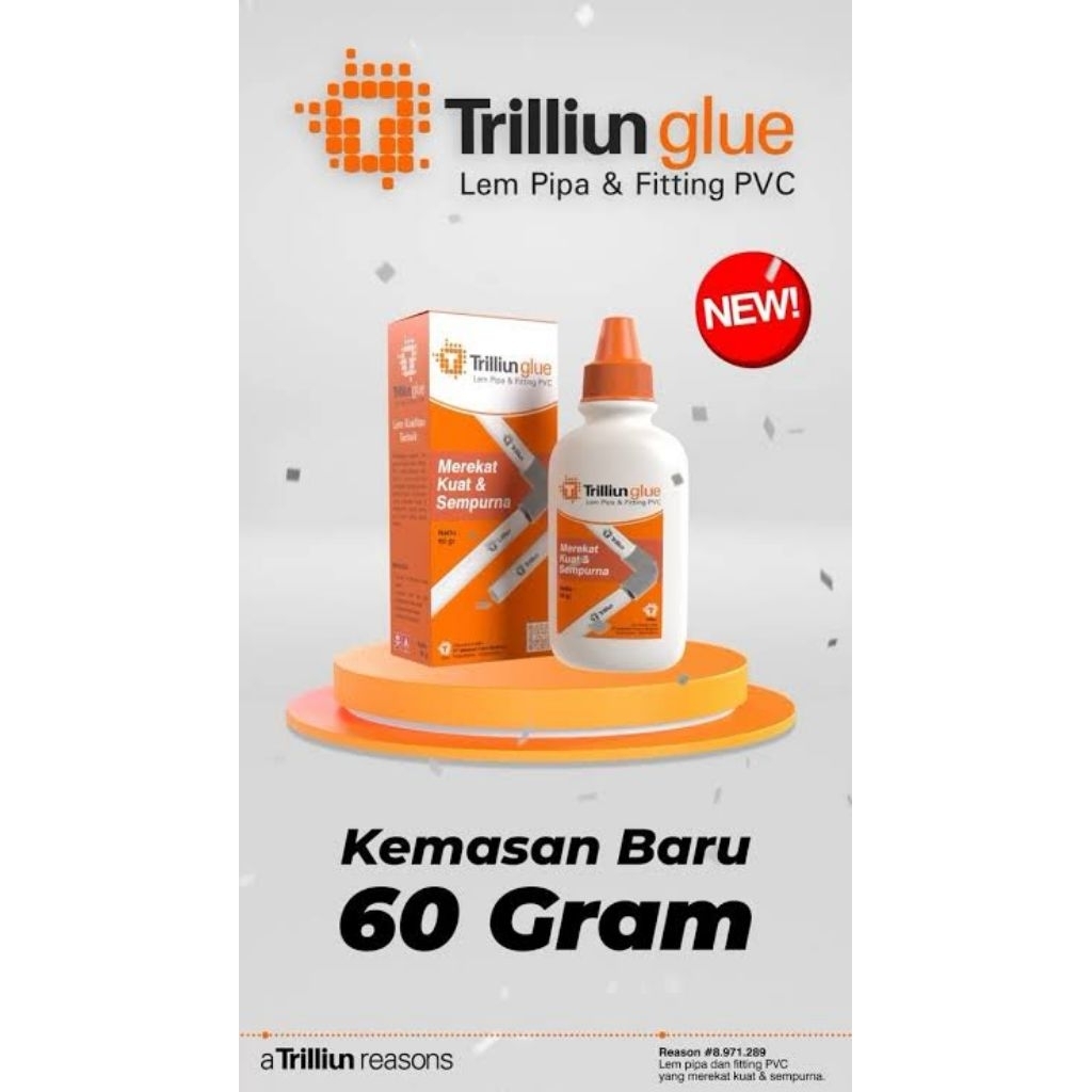 Lem Pipa & Fitting PVC Trilliun Glue 60gr