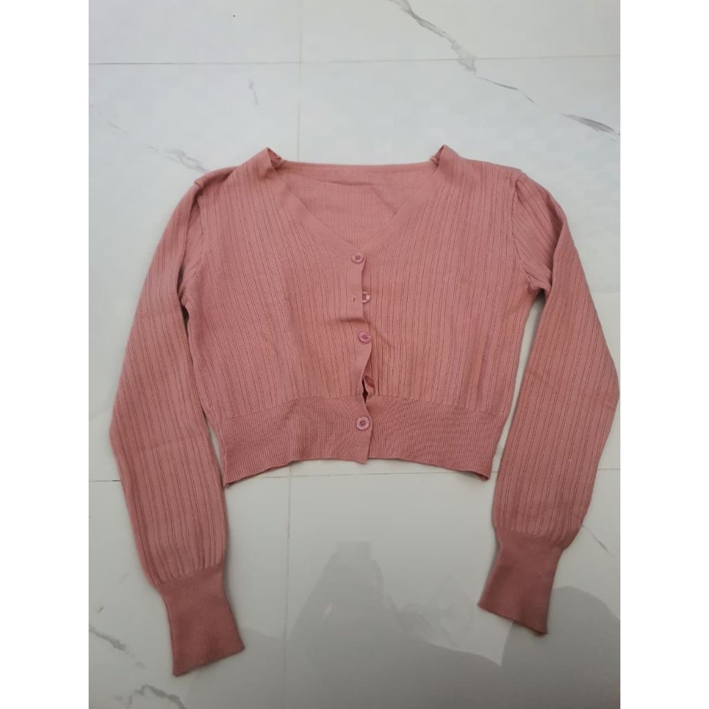 preloved cardigan  pink 68k