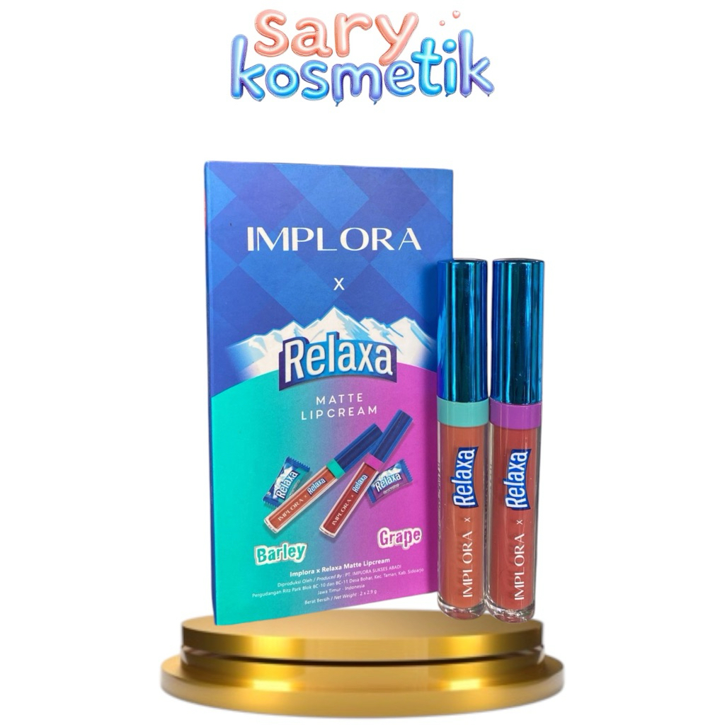 pp,bx_ IMPLORA x relaxa matte lipcream barley grape