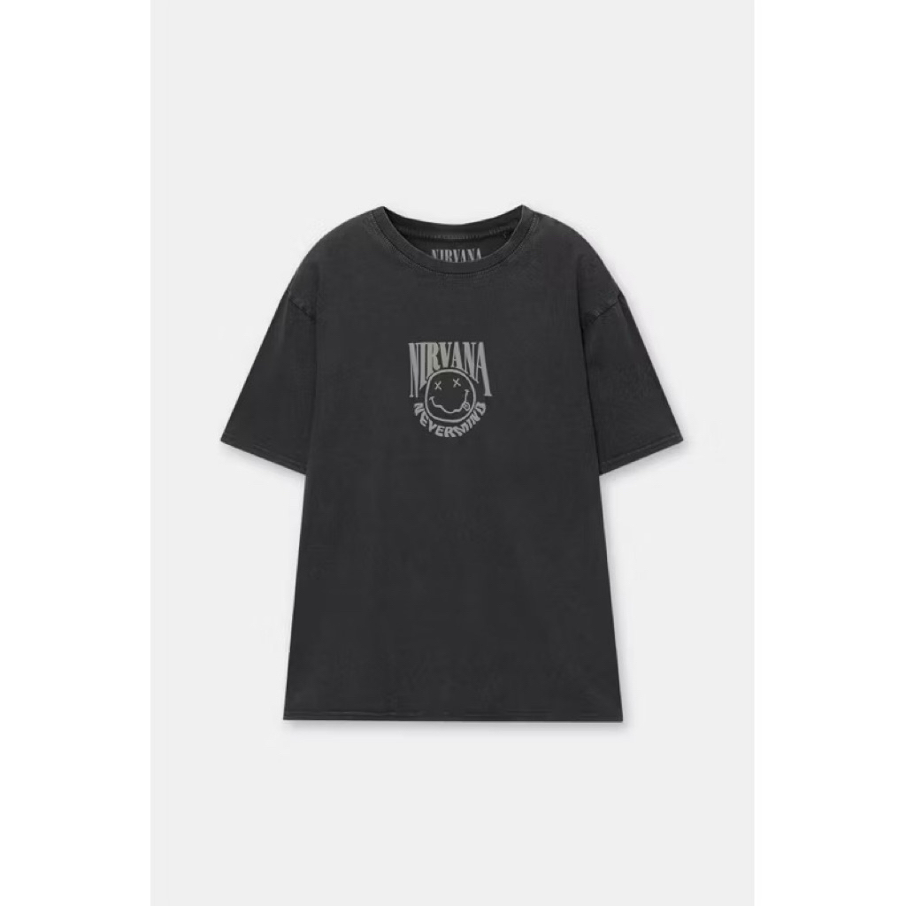 Dropfive - Nirvana nevermind blackwash tshirt oversized