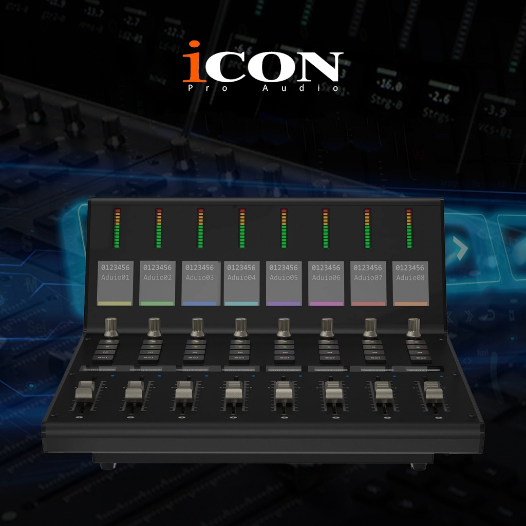 Icon Pro Audio V1-X DAW Controller | Control Surface Motorized Faders