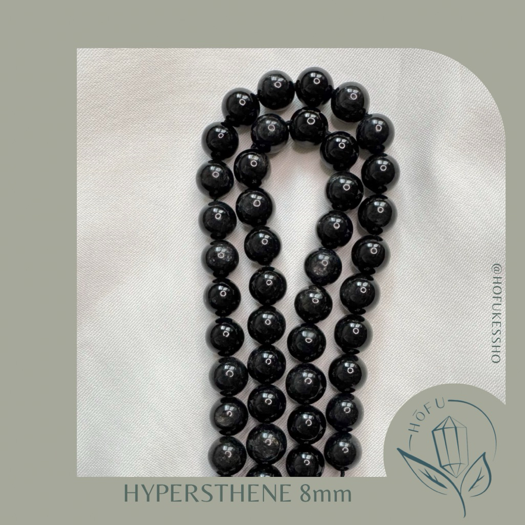 Batu Alam Hypersthene Natural Crystal Long String