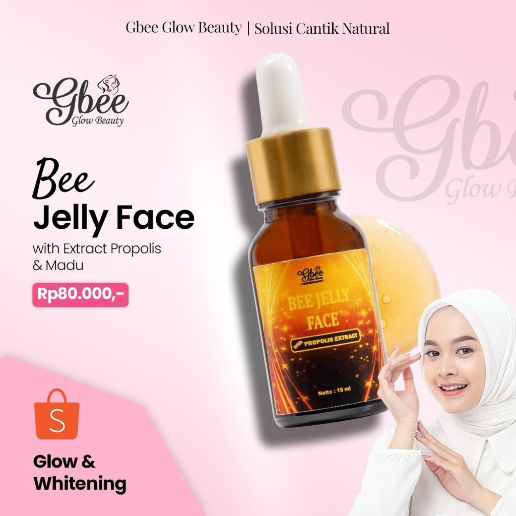 Bee jelly face serum glowing