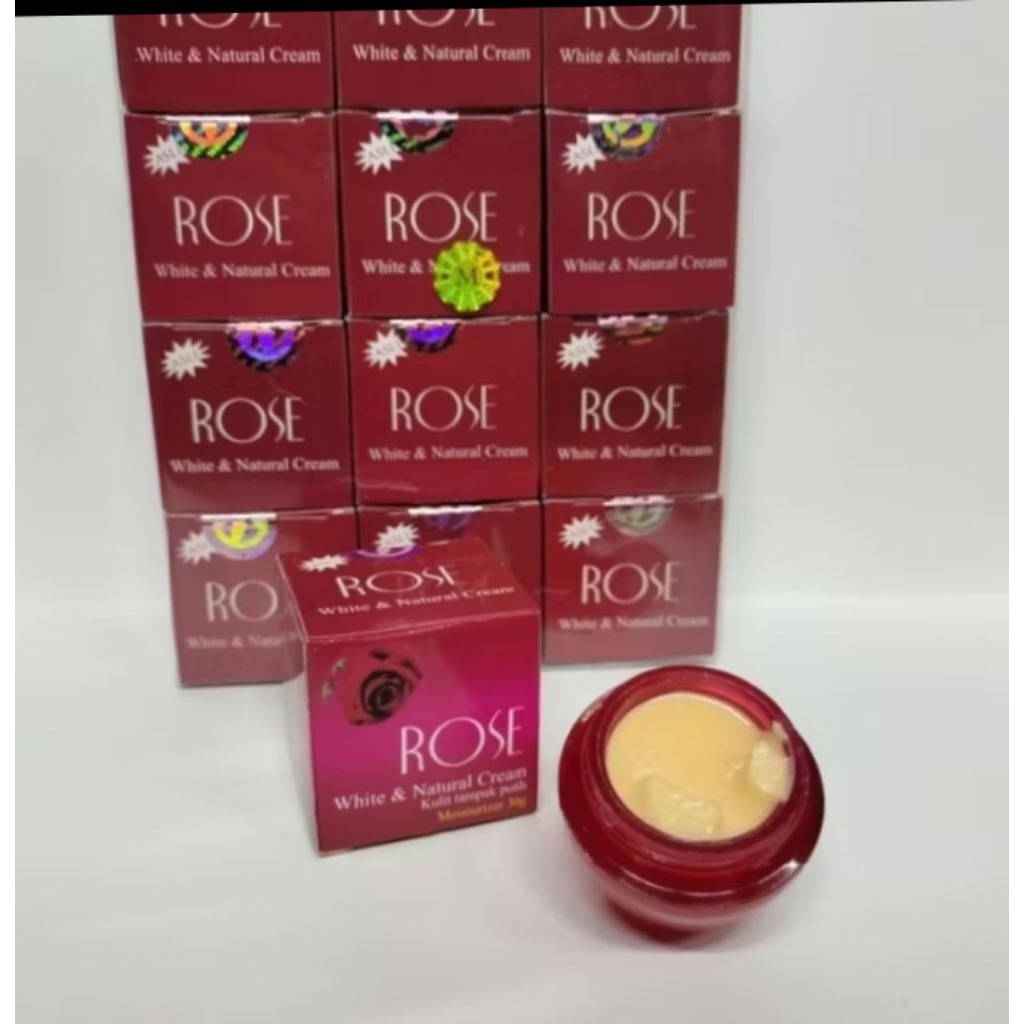 6 Pcs Cream Rose Holo M