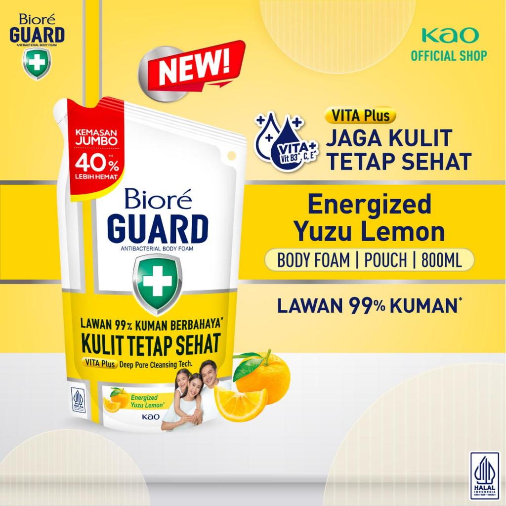 Biore Energized Yuzu Lemon 800 ml