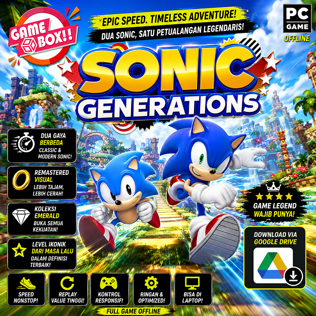 SONIC GENERATIONS - PC LAPTOP GAMES
