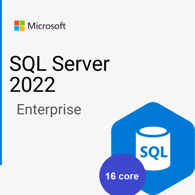 Miicrosoft SQL Server 2022 Enterprise 16 core upto 64 Core original