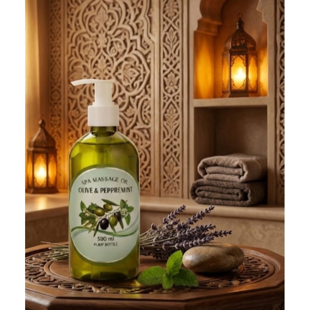 Spa Massage Oil Olive & Peppermint (500 ml)
