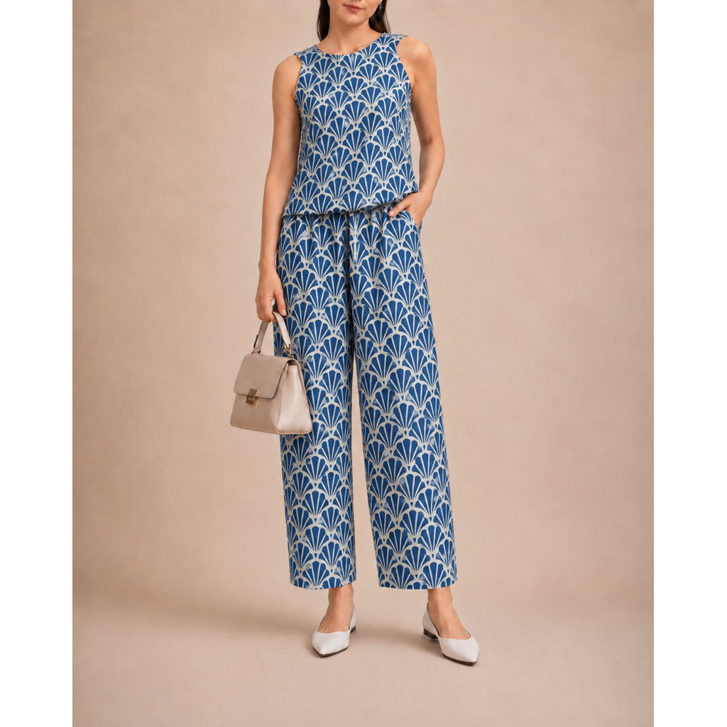Blue Shells Sleeveless Set