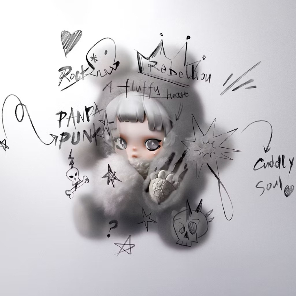SKULLPANDA punk panda plush