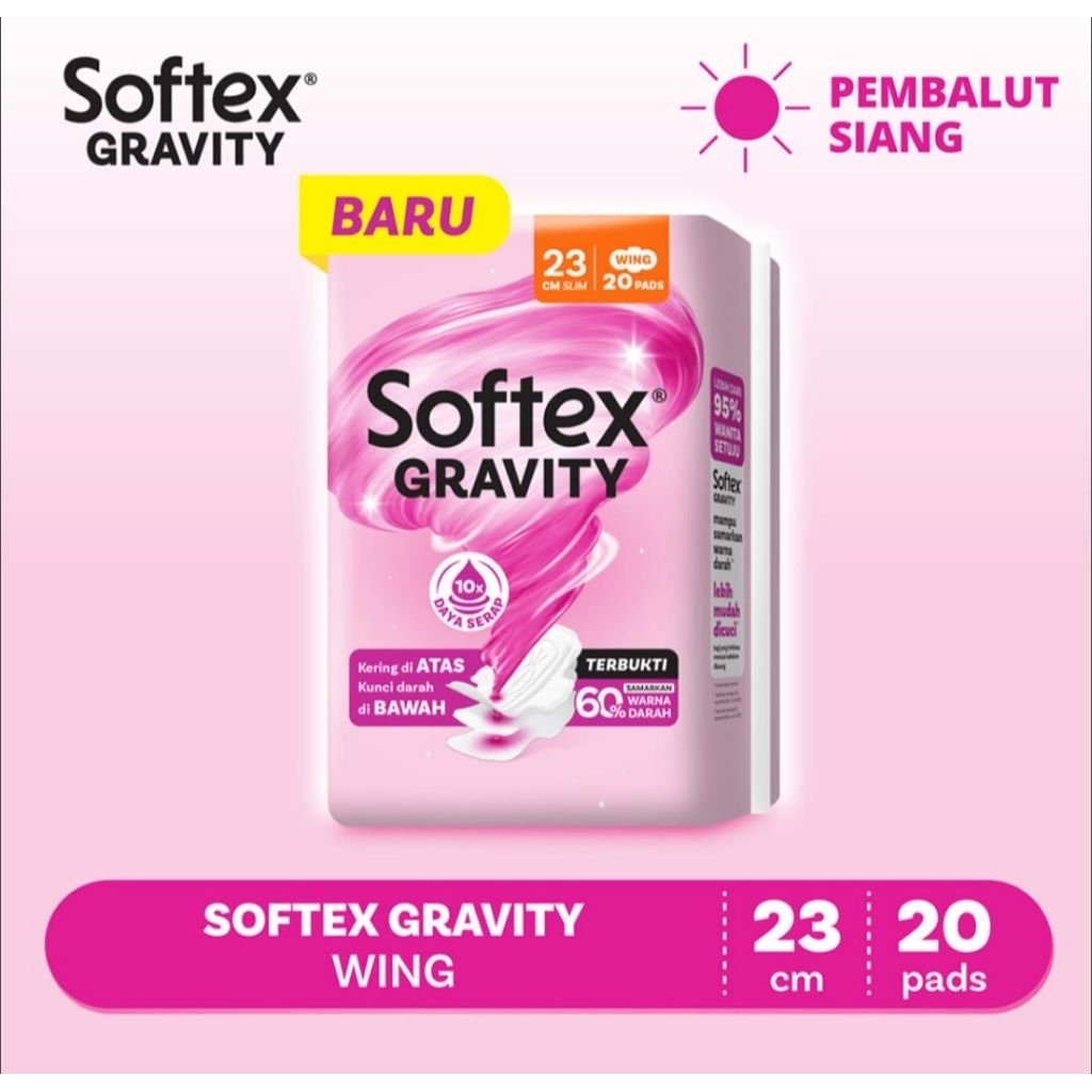 Softex Gravity Pembalut Wanita Wing 23 cm 20 pcs