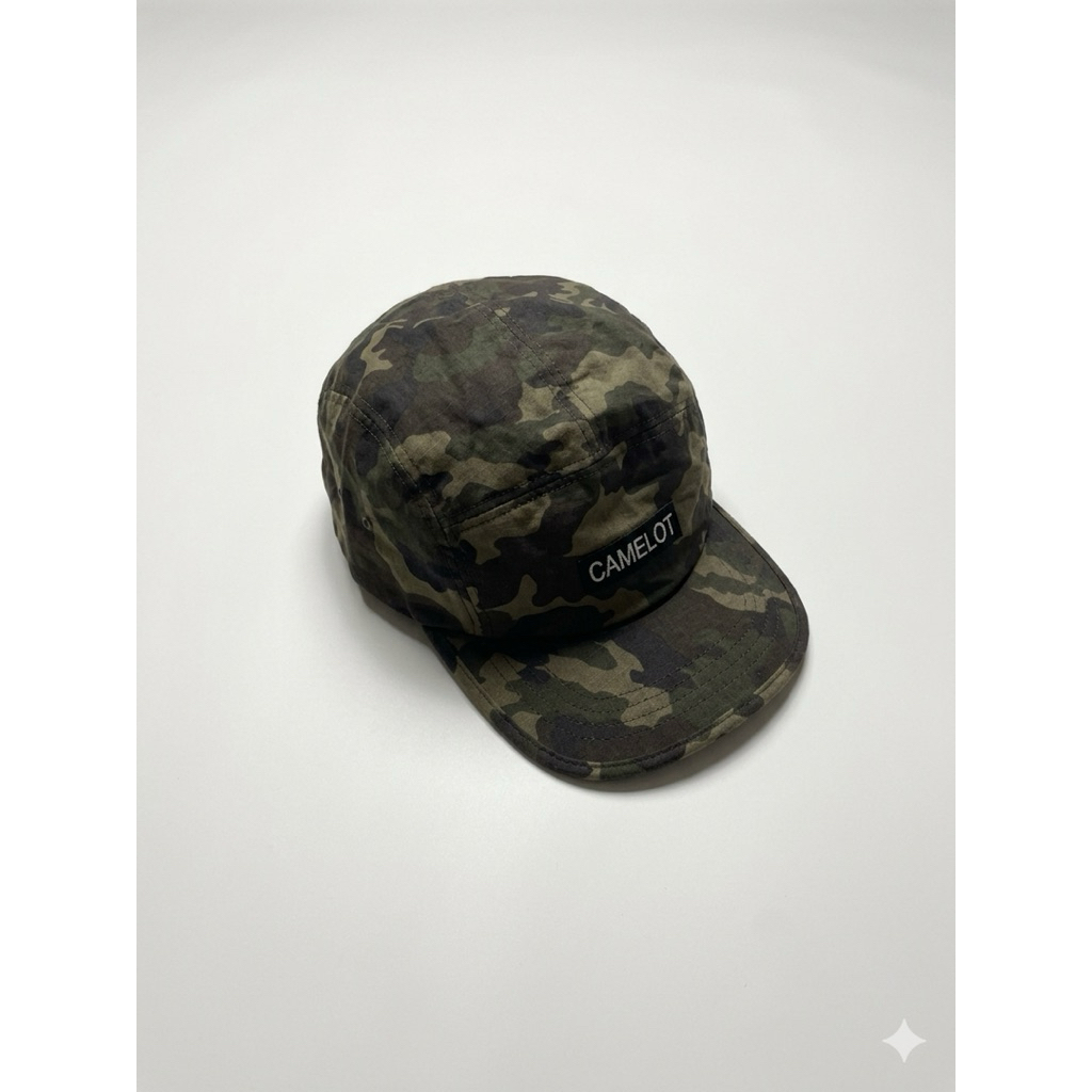 Camelot camo 5 panel hat cap