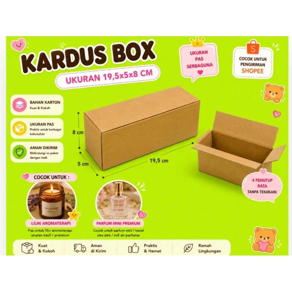 DUS BOX ukuran 19,5X5X8