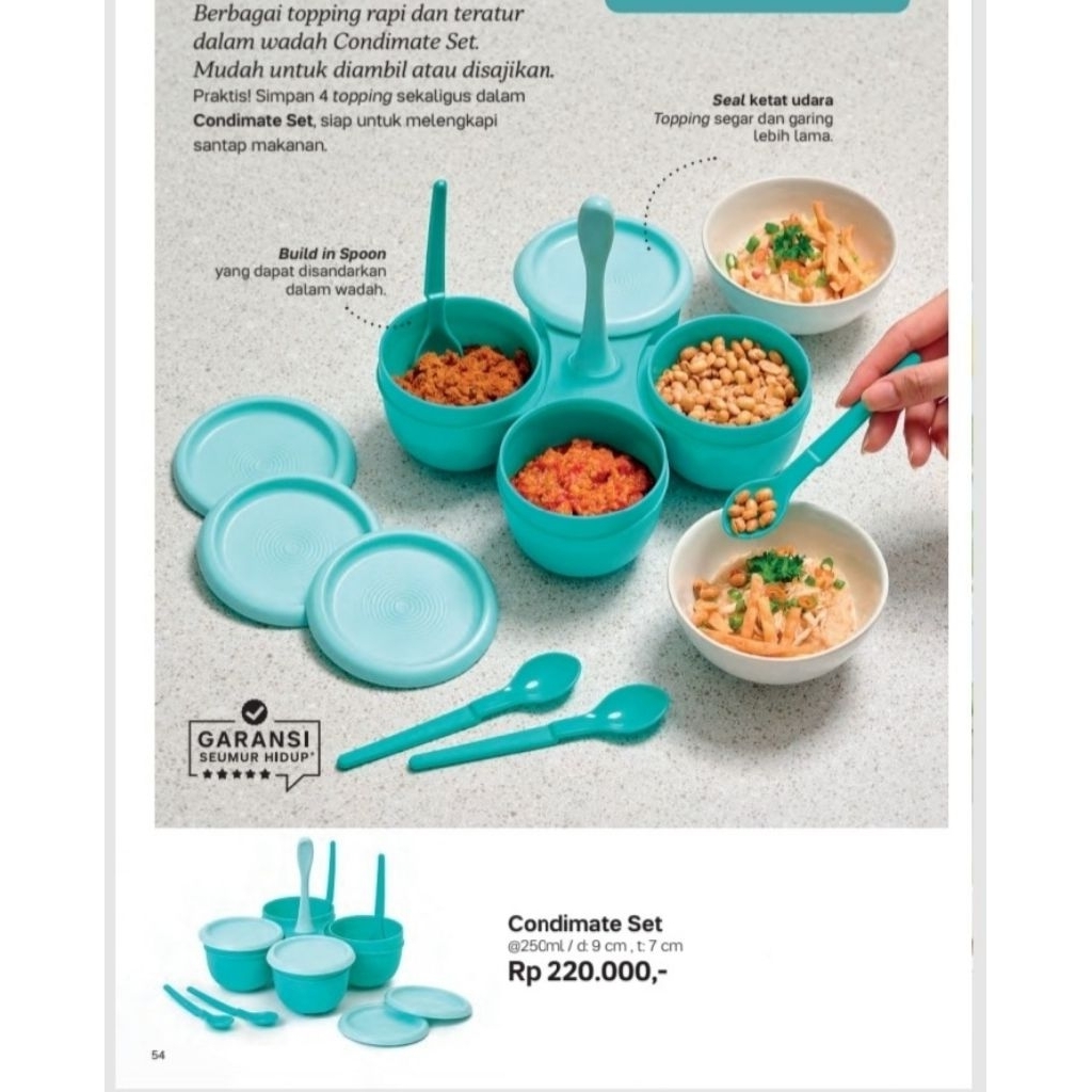 Condimate Set Tupperware
