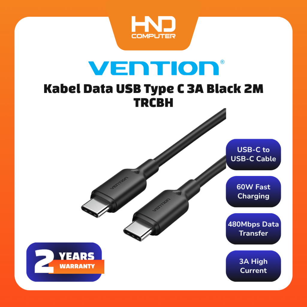 Vention Kabel Data USB Type C 3A 2M Black/Pink/Blue