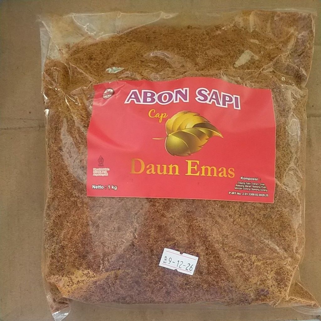 abon sapi cap daun emas 1kg