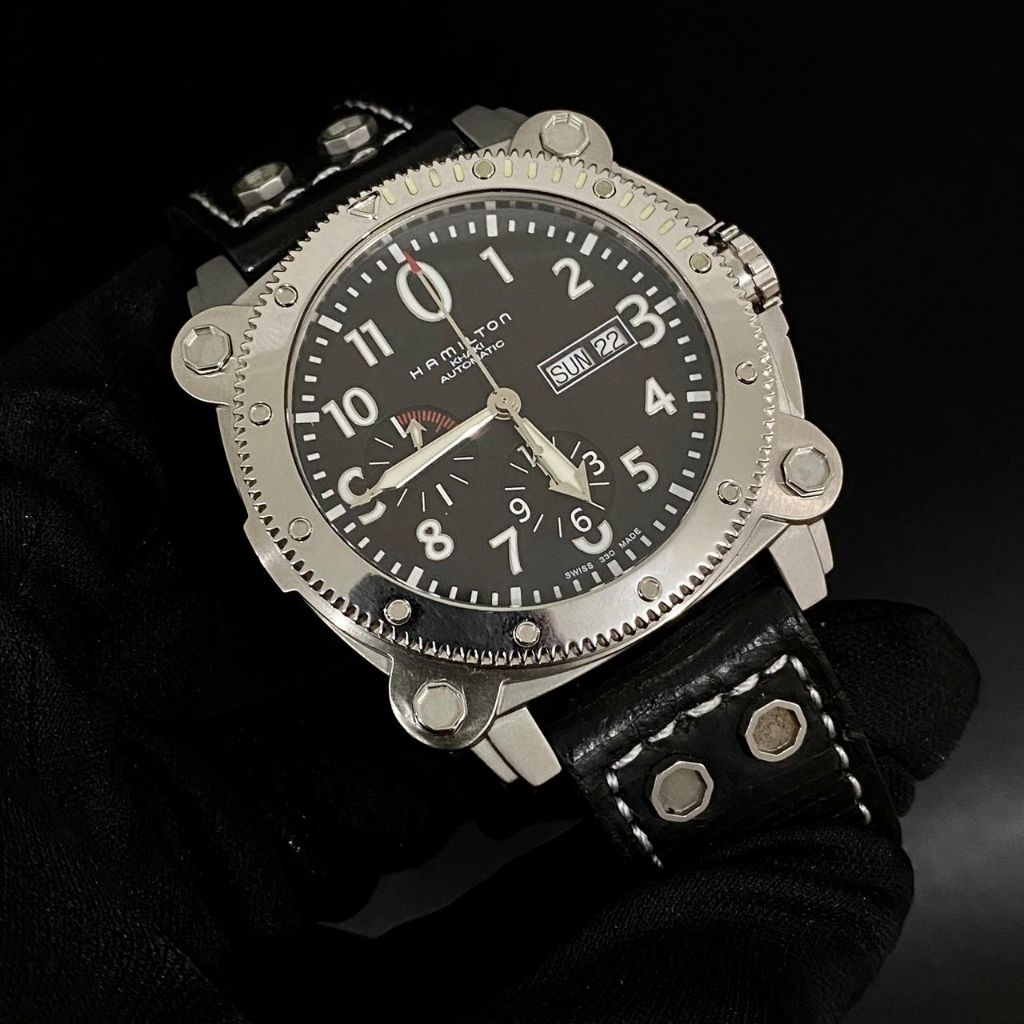 Hamilt*n Khaki Navy BeLOWZERO Below Zero Chronograph watch only