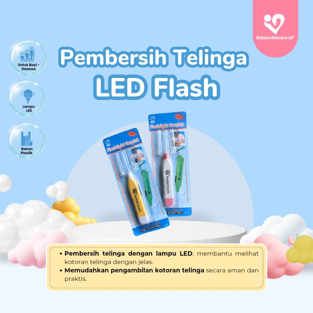 Pembersih Telinga LED Flash (Flashlight Earpick)