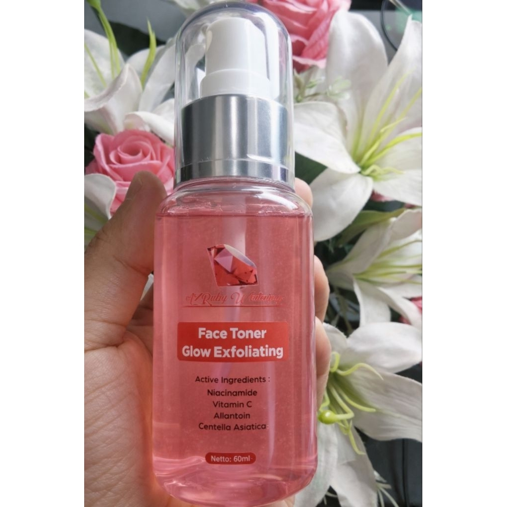 (BPOM) Face Toner Glow Exfloliating AZRuby Whitening
