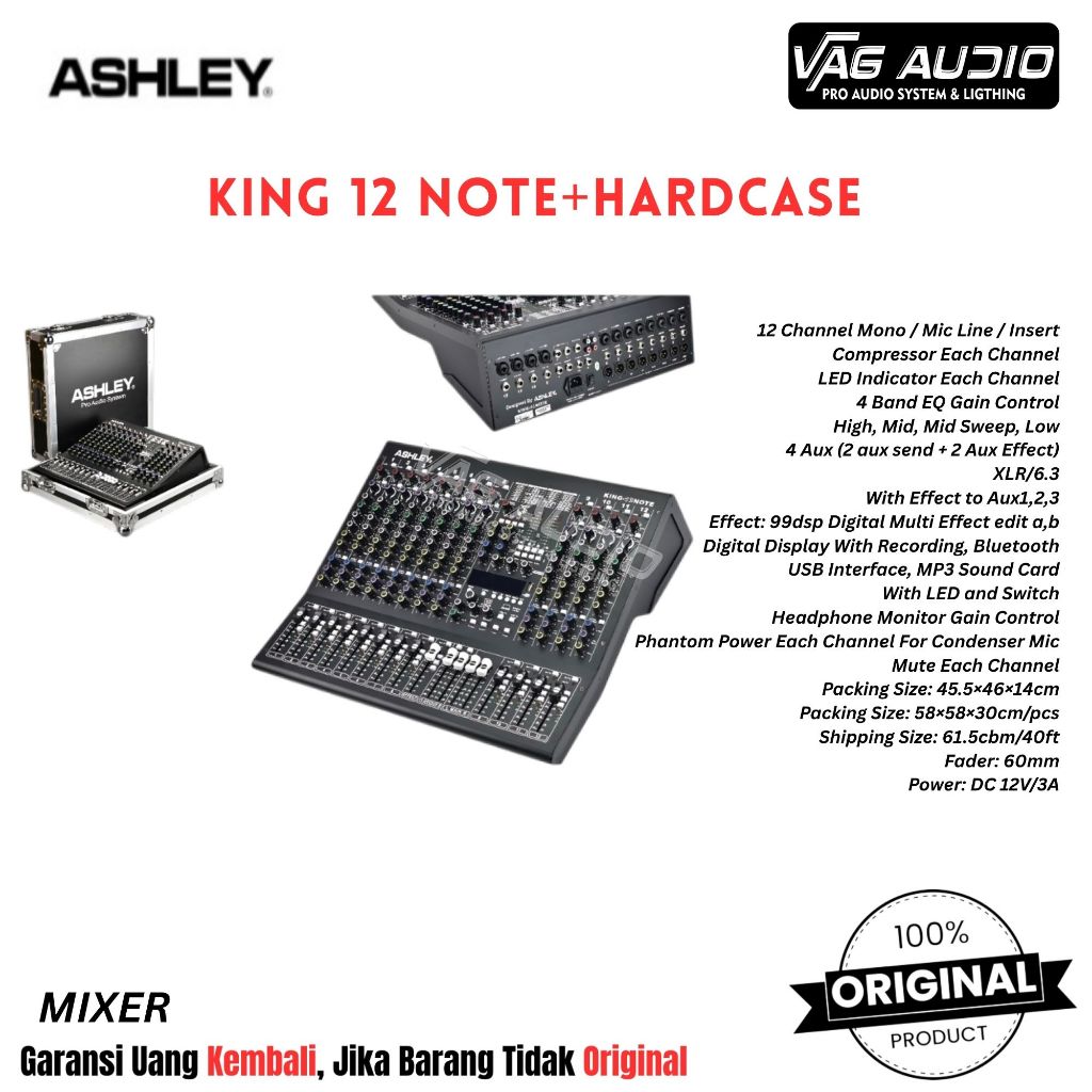 MIXER ASHLEY KING 12 NOTE+HARDCASE
