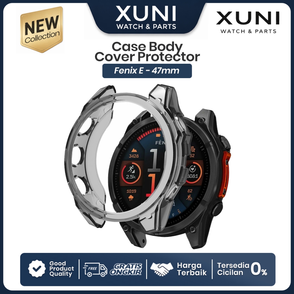 Silicone Case Protector Garmin Fenix E 47mm Watch TPU Case LCD Protector Fenix E