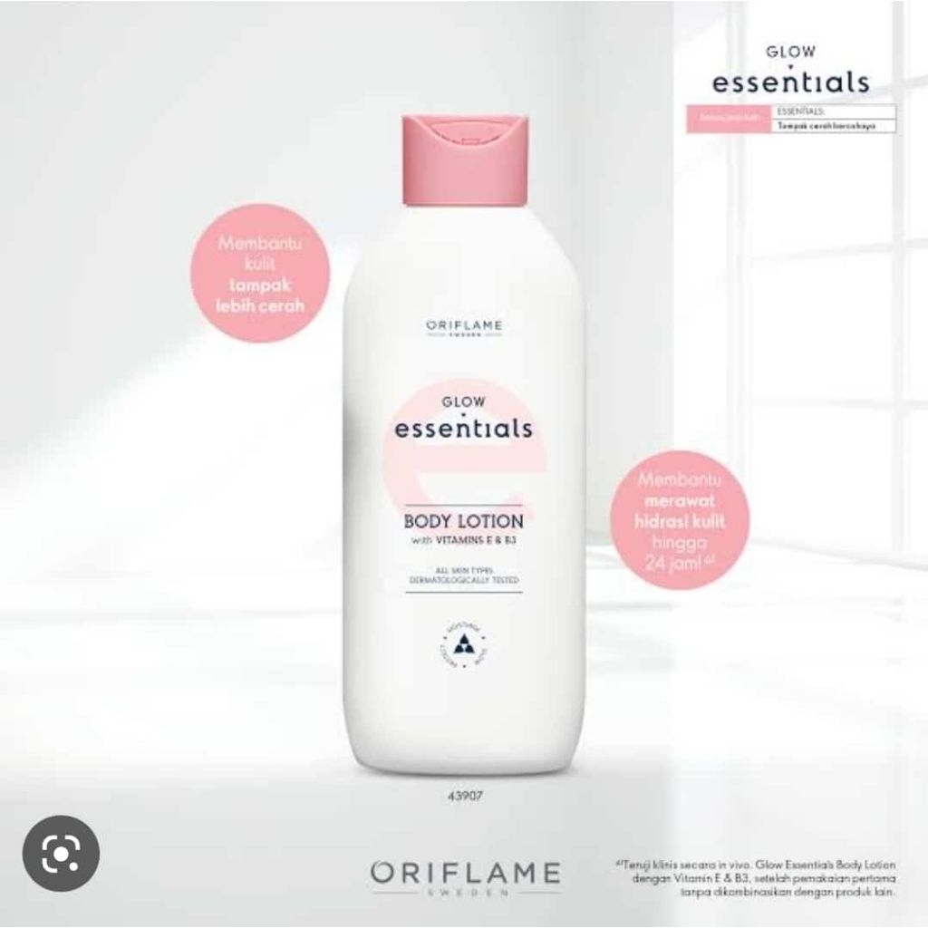 Glow Essentials Body Lotion with Vitamin E& B3