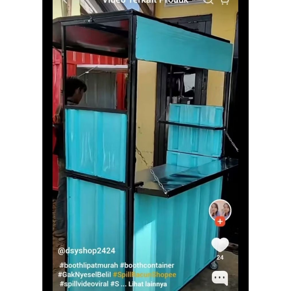 custom booth 120 x 60 permanen