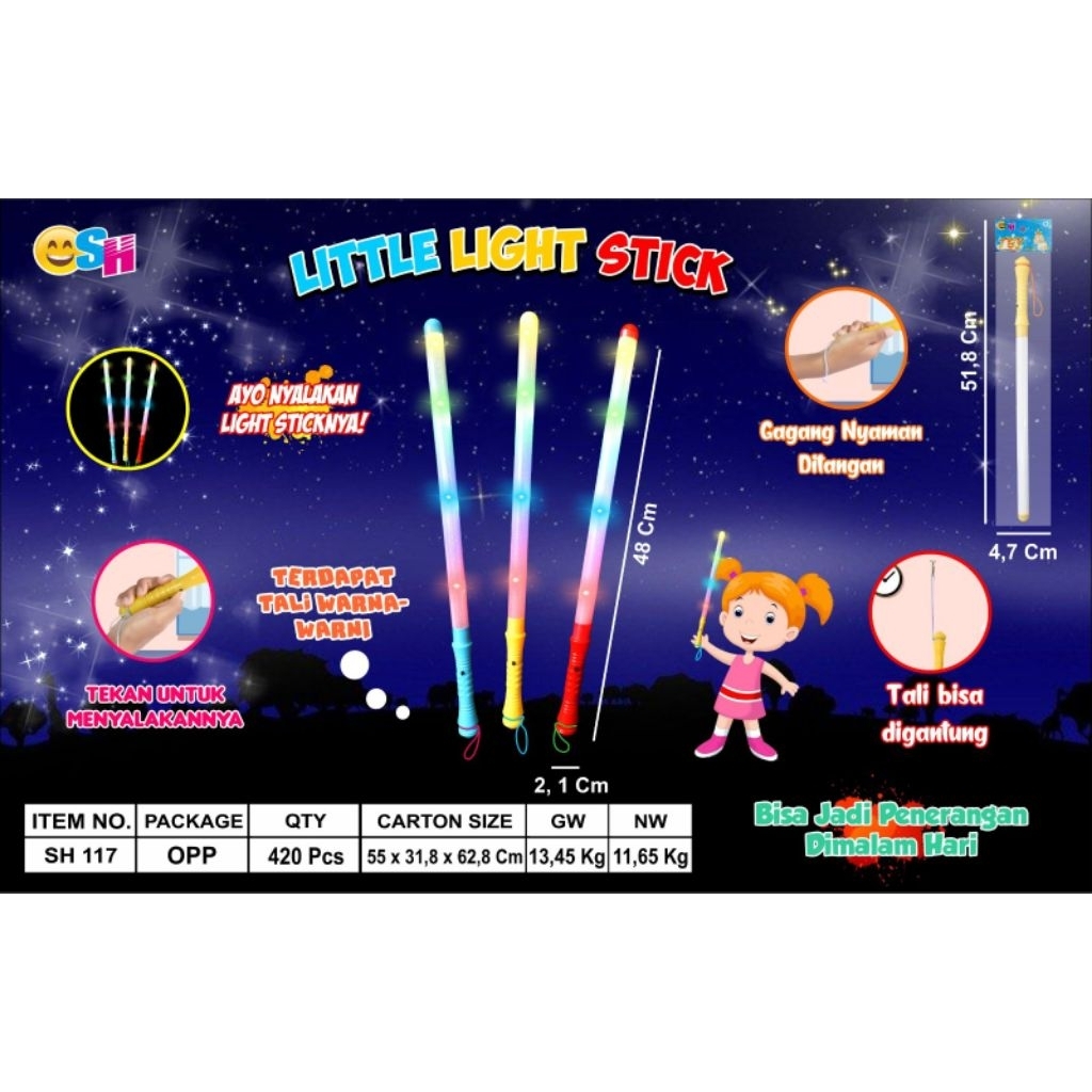 setik lampu mainan anak