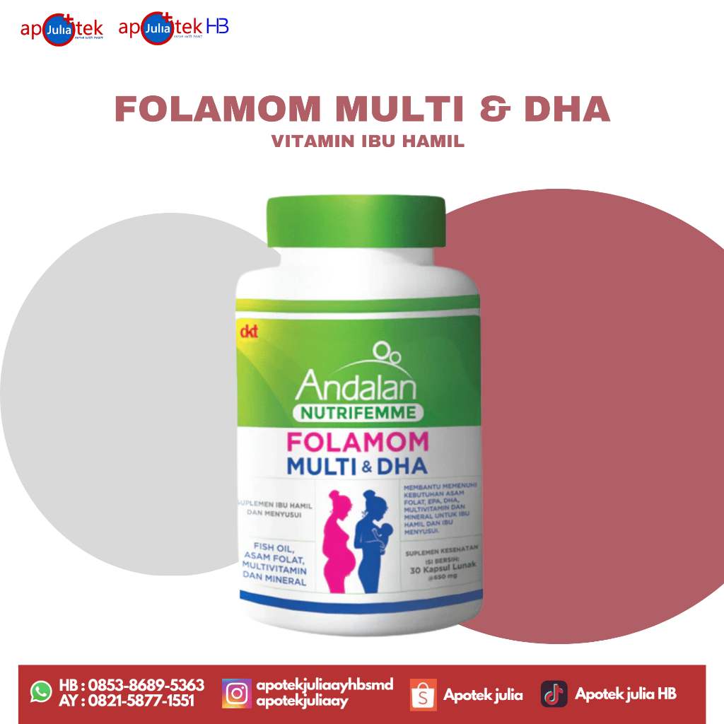 Folamom Multi & DHA isi 30 kapsul