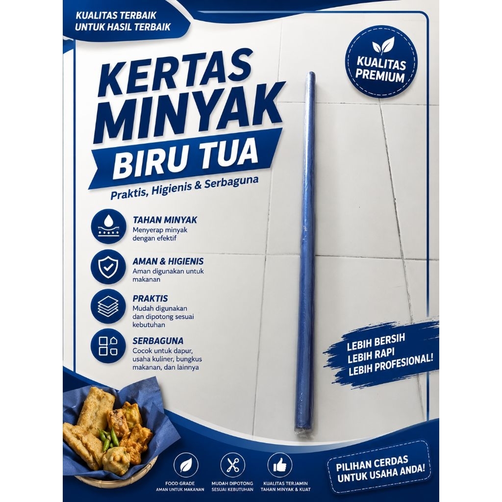 KERTAS MINYAK BIRU TUA