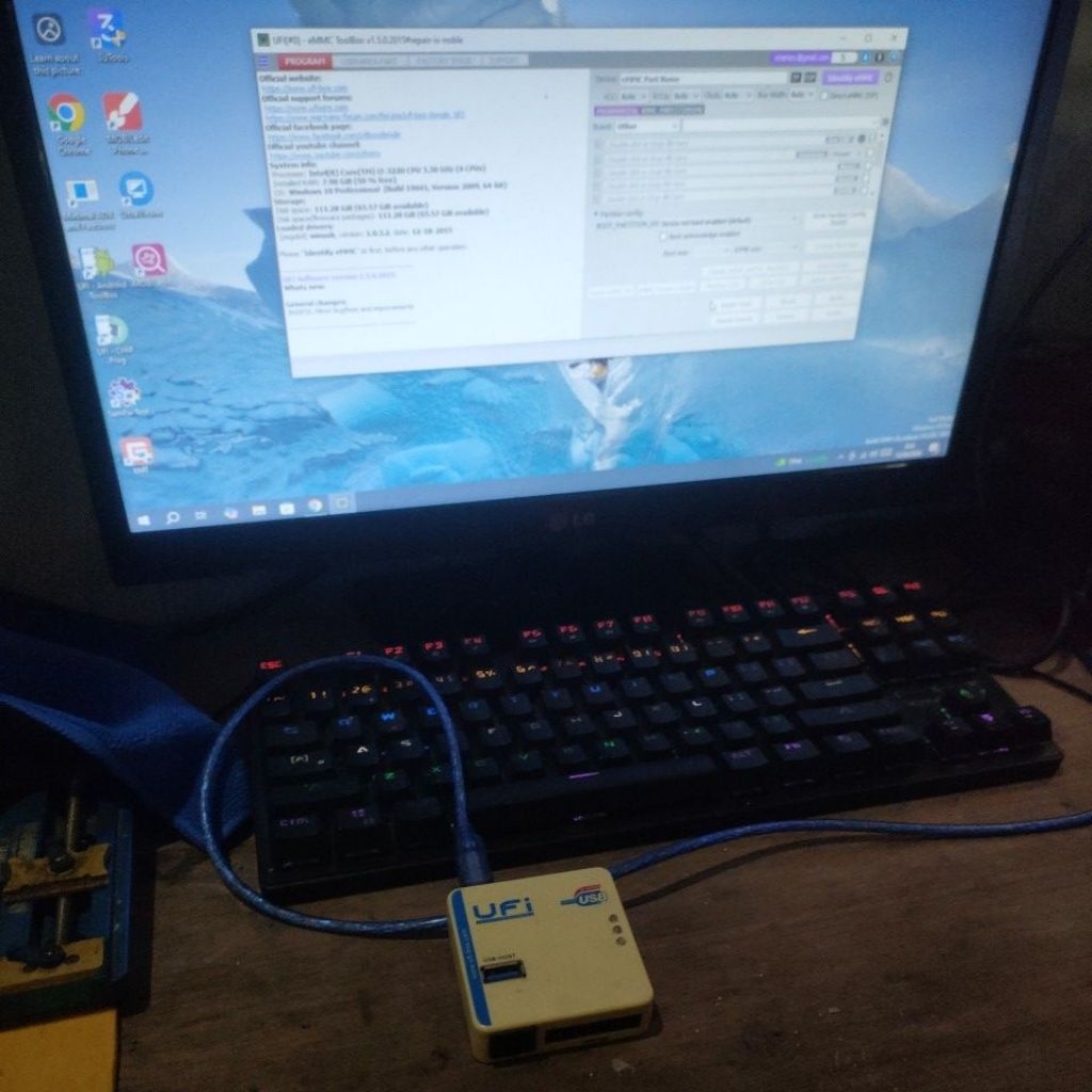 ufi box only plus kabel life time 90%