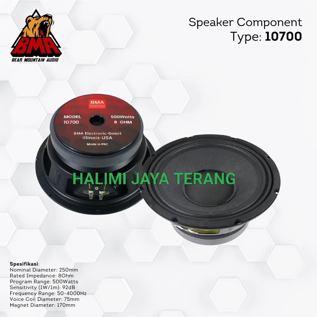 SPEAKER 10 INCH BMA 10700 MIDLE VOKAL ARRAY
